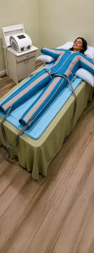 Pressotherapy lymphatic drainage experience